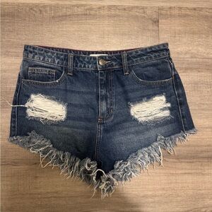 Denim Distressed Women Shorts